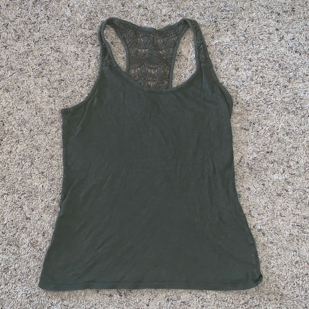 Green Lace Tank Top